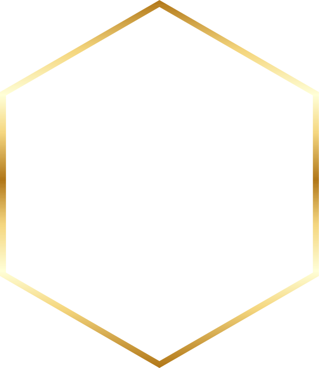 Hexagonal Gold Border Frame